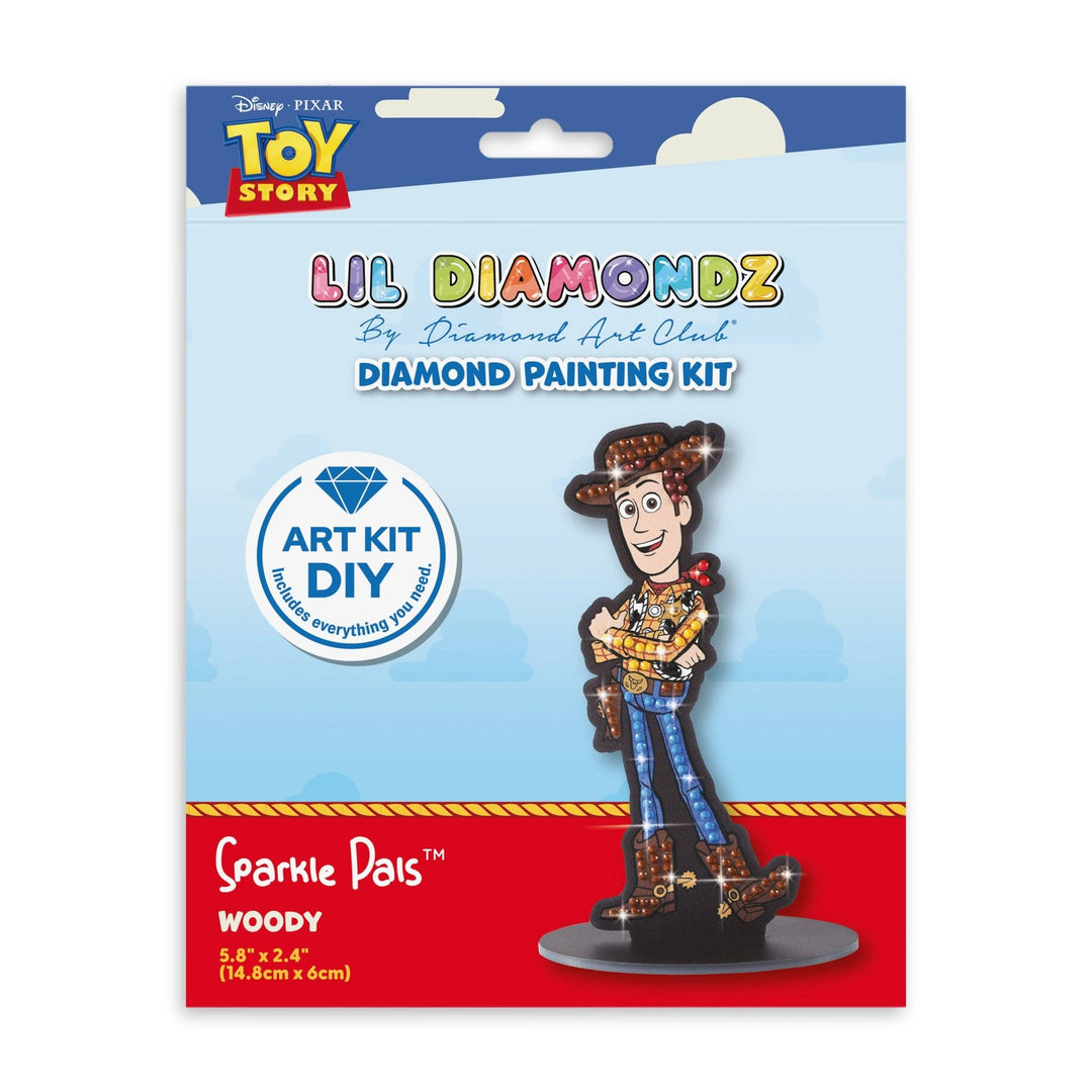 Diamond Art Club - Woody - Sparkle Pals™: Round with 7 Colors including 1 Electro Diamond and 3 Fairy Dust Diamonds / 138 / 5.8" x 2.4" (14.8cm x 6cm) - Pisgah Needleworks