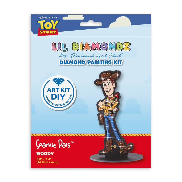 Diamond Art Club - Woody - Sparkle Pals™: Round with 7 Colors including 1 Electro Diamond and 3 Fairy Dust Diamonds / 138 / 5.8" x 2.4" (14.8cm x 6cm) - Pisgah Needleworks