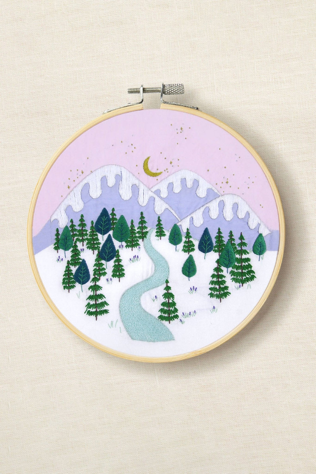 DMC Winter Landscape Designer Embroidery Kit by Georgie K. Emery – Appliqué & Stitch for Intermediate Crafters - Pisgah Needleworks