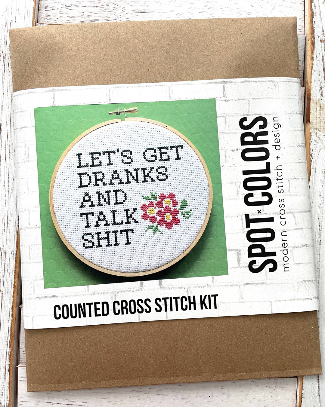 Spot Colors - Let’s Get Dranks Cross Stitch Kit