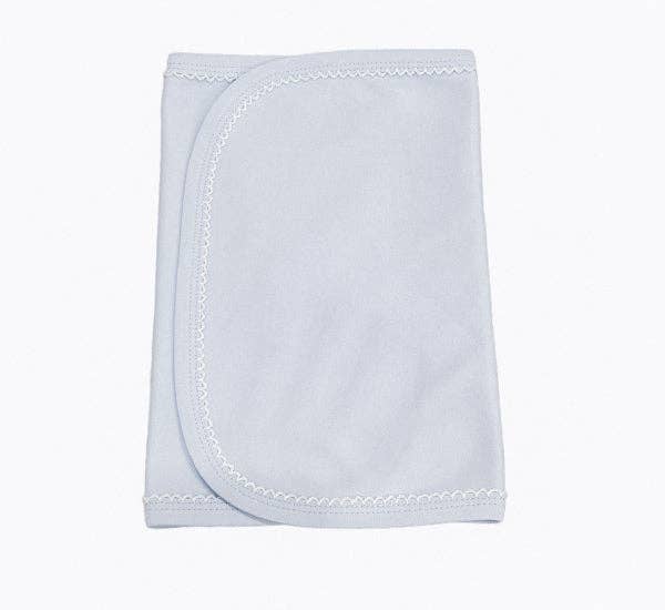 Southern Proper Blanks - Burp Cloth - Picot Trim: Terry Cloth / (New White)White with White trim - Pisgah Needleworks