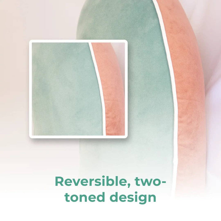 Crafteaze by Valari Maker's Pillow | Green & Peach Velvet
