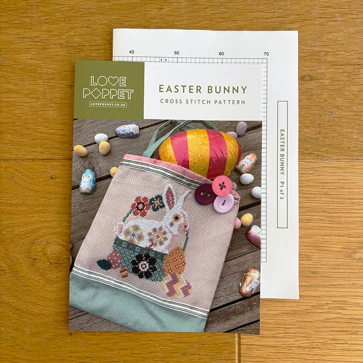 Easter Bunny Cross Stitch Pattern – Love Poppet Printed Chart - Pisgah Needleworks