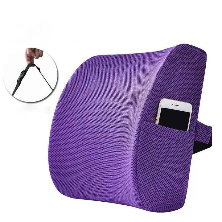 Crafteaze by Valari Lumbar Support Cushion with Pocket | Purple