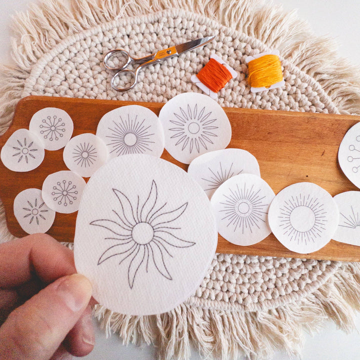Olmsted Needlework Co. - Sun Embroidery Patterns, Stitch and Stitch Visible Mending - Pisgah Needleworks