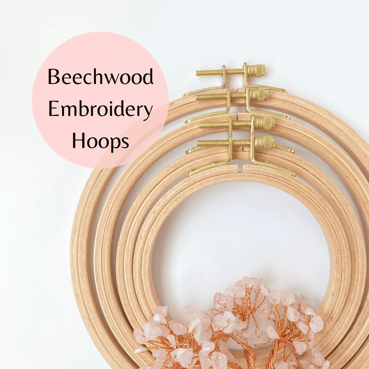 Eight22Crafts - Beechwood Embroidery Hoops, Cross Stitch Hoop Frames: 7 inch - Pisgah Needleworks