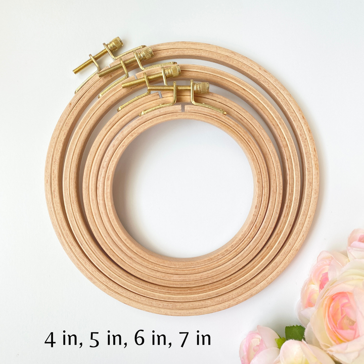 Eight22Crafts - Beechwood Embroidery Hoops,  Cross Stitch Hoop Frames: 6 inch - Pisgah Needleworks
