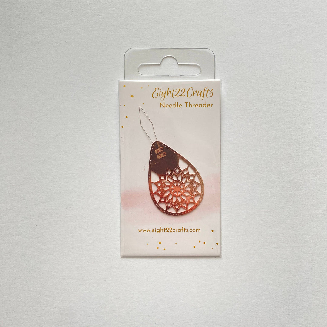 Eight22Crafts - Rose Gold Needle Threader for Hand Sewing and Embroidery: No - Pisgah Needleworks