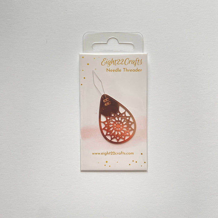 Eight22Crafts - Rose Gold Needle Threader for Hand Sewing and Embroidery: No - Pisgah Needleworks