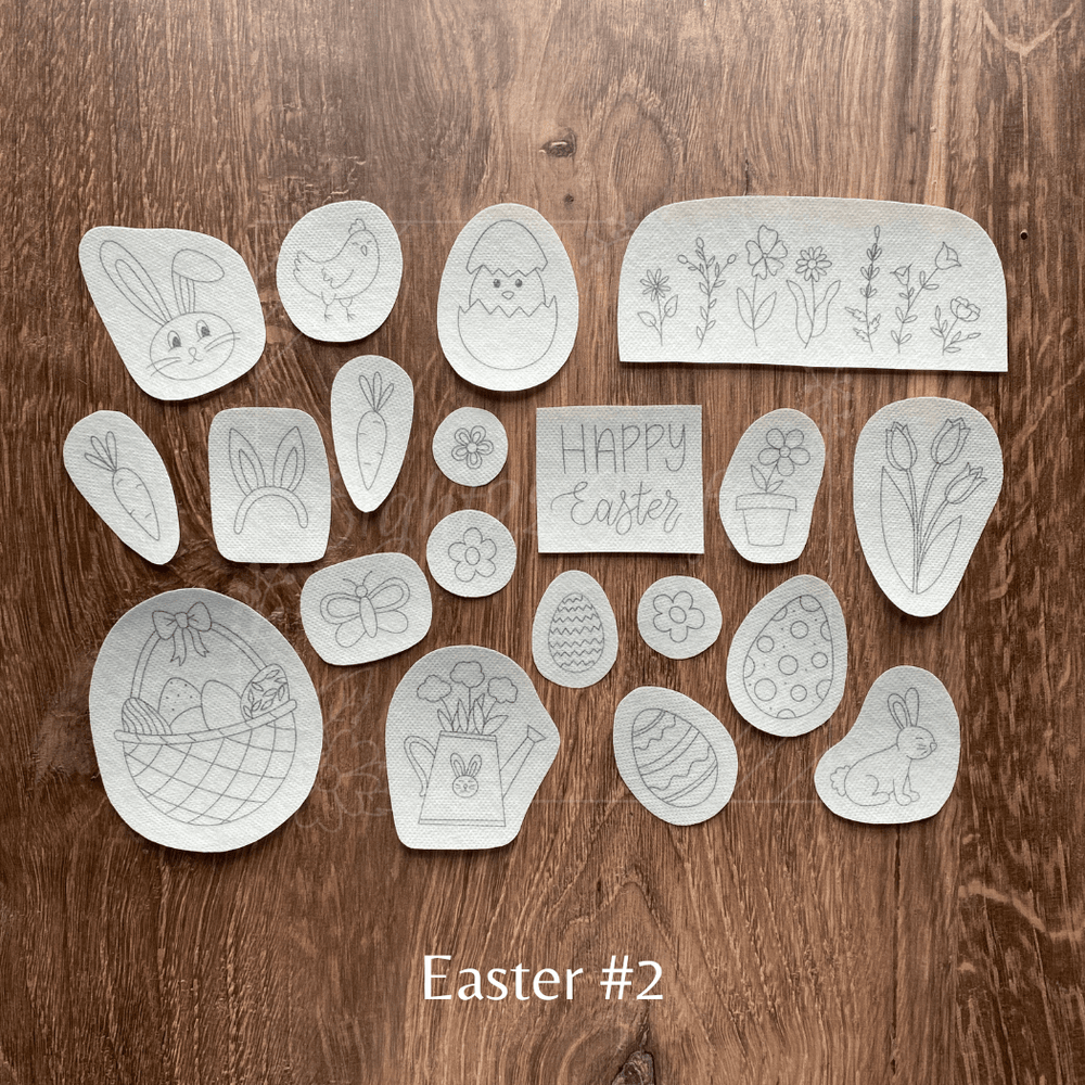 Eight22Crafts - Easter Stick and Stitch Embroidery Designs: Easter 1 / Small: 4"x6" - Pisgah Needleworks