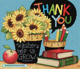 Diamond Art Club - Teachers Help Us Grow: Round with 51 Colors including 2 ABs and 3 Fairy Dust Diamonds / 46,864 / 25" x 22" (63.8cm x 55.6cm) - Pisgah Needleworks