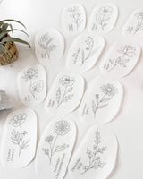 Urbann Nest - Birth Flower Embroidery Stick and Stitch Packs - Pisgah Needleworks