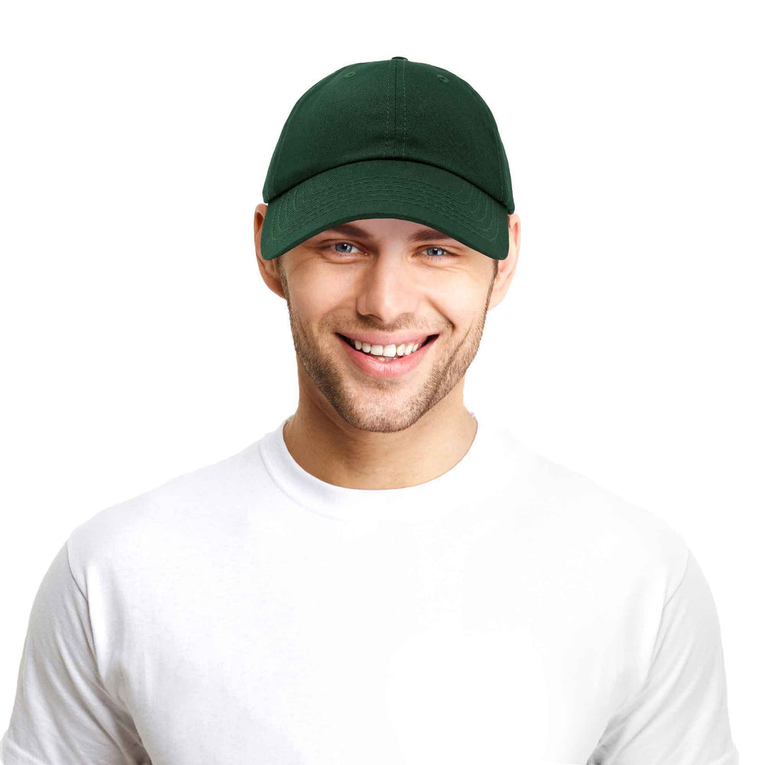 Dalix - DALIX Unisex Unstructured Cotton Cap Adjustable Plain Hat: Orange - Pisgah Needleworks