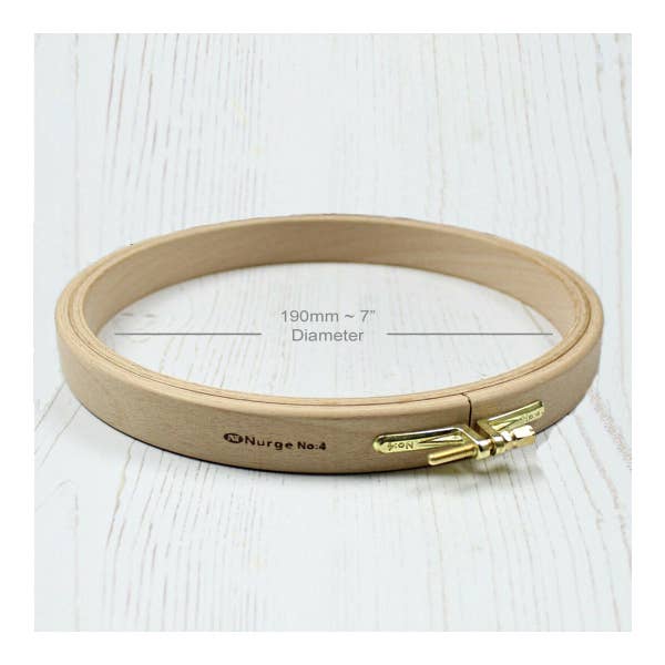 Nurge - Nurge 24mm (1") Beech Screwed Embroidery Hoops: 24mm (1") / 160mm / 6.29" - Pisgah Needleworks
