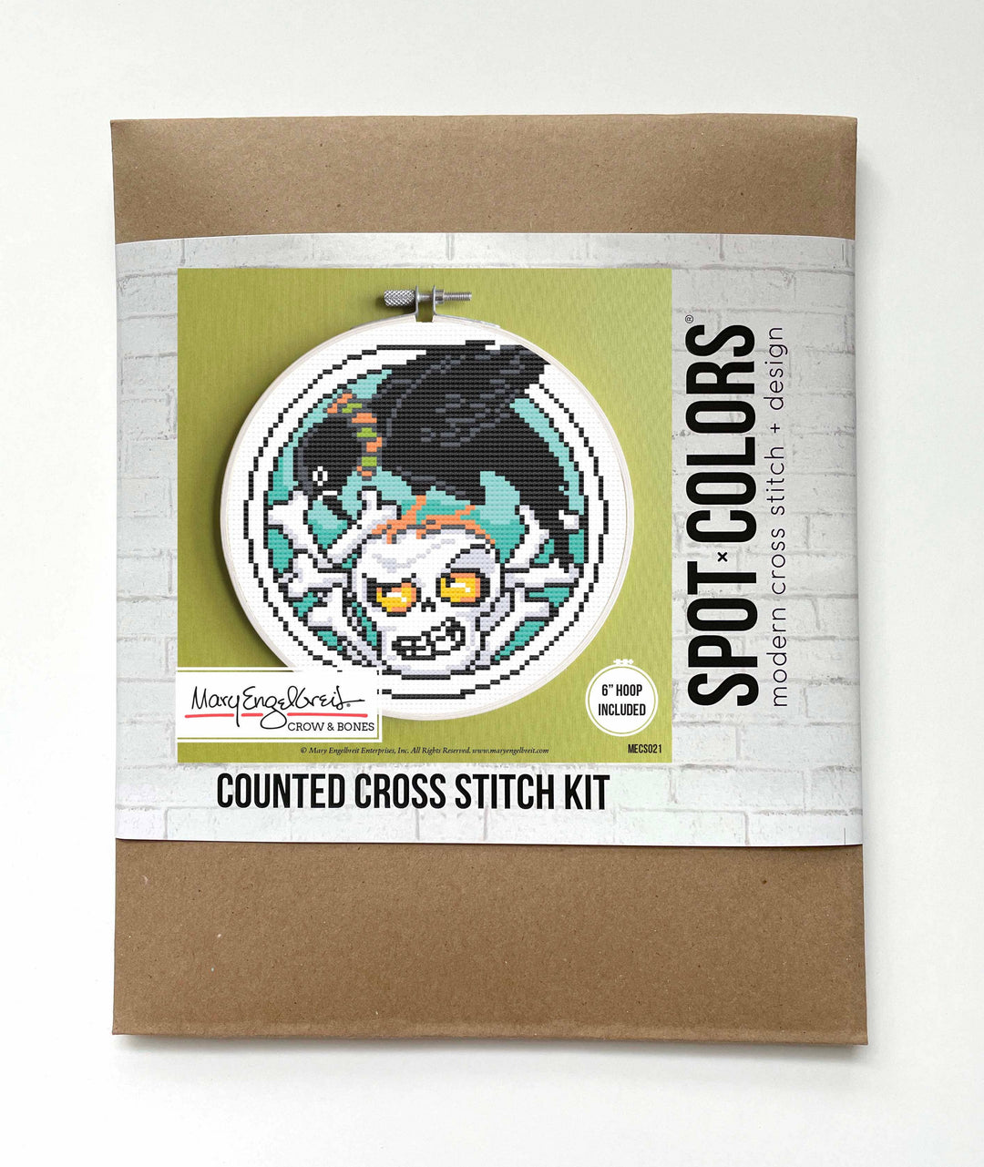 Spot Colors - Crow &amp; Bones by Mary Engelbreit Counted Cross Stitch DIY KIT