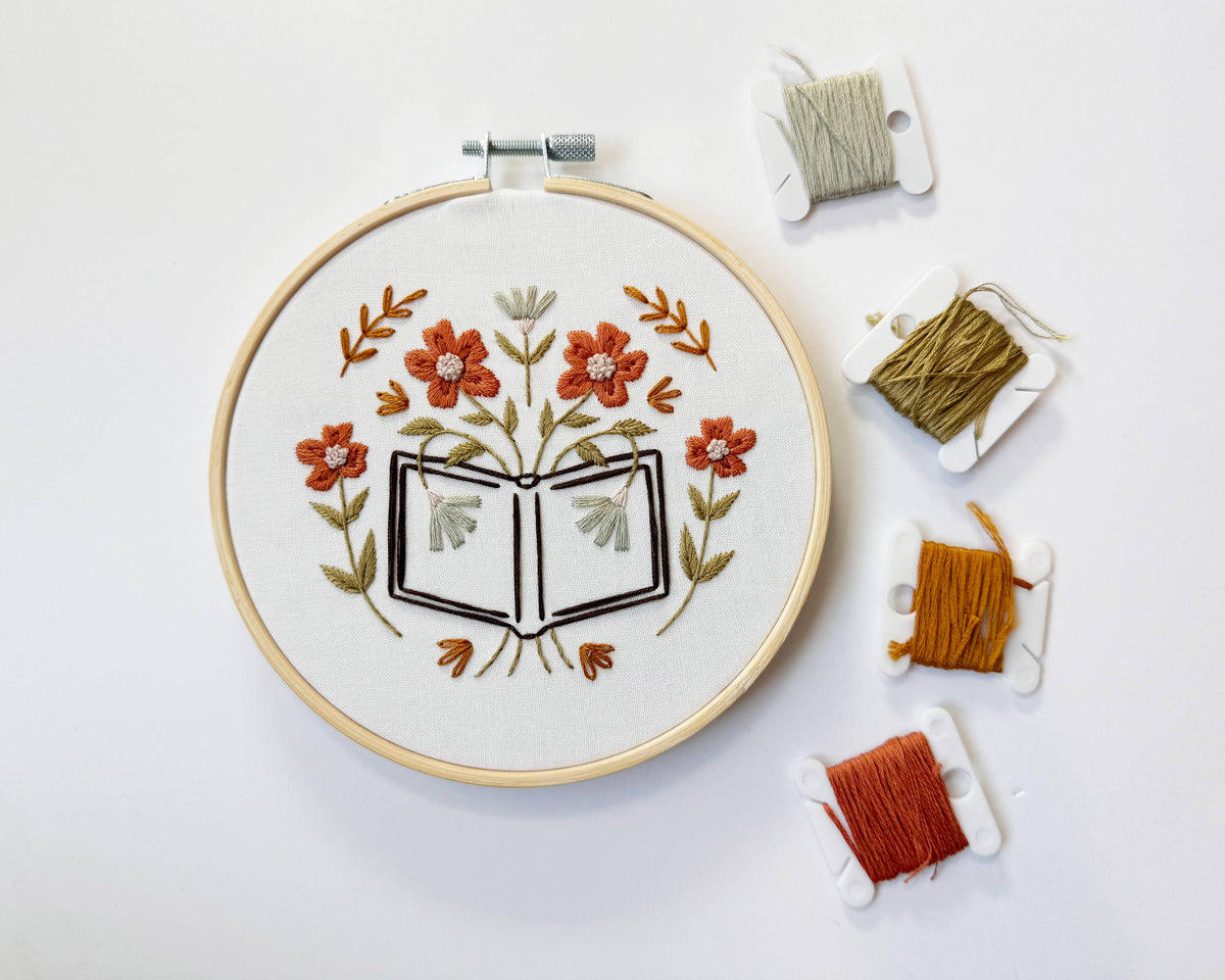 Urbann Nest - Book Lovers No. 1 Embroidery Kit - Pisgah Needleworks