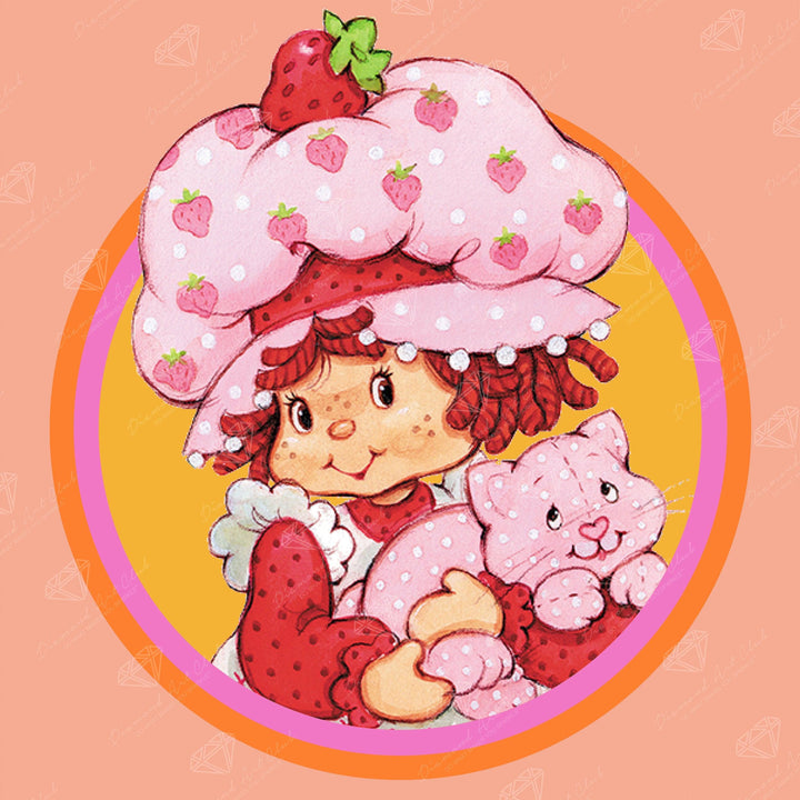 Diamond Art Club® Strawberry Shortcake: Berry Best Buddies Diamond Painting Kit – 13" x 13"
