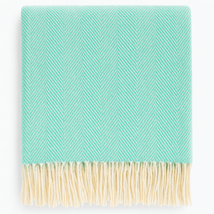 Fennco Styles Camel Herringbone Throw Blanket with Fringe (50x60) - Pisgah Needleworks