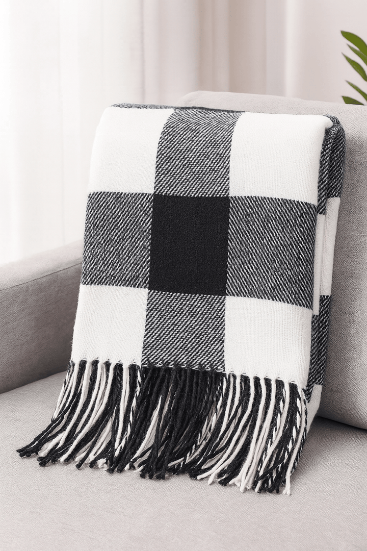 Fennco Styles Classic Buffalo Plaid Decorative Throw Blanket – Red (50x60) - Pisgah Needleworks