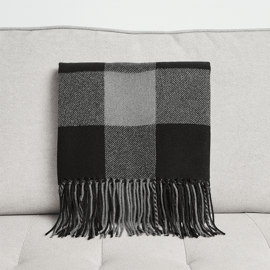 Fennco Styles Classic Buffalo Plaid Decorative Throw Blanket – Red (50x60) - Pisgah Needleworks