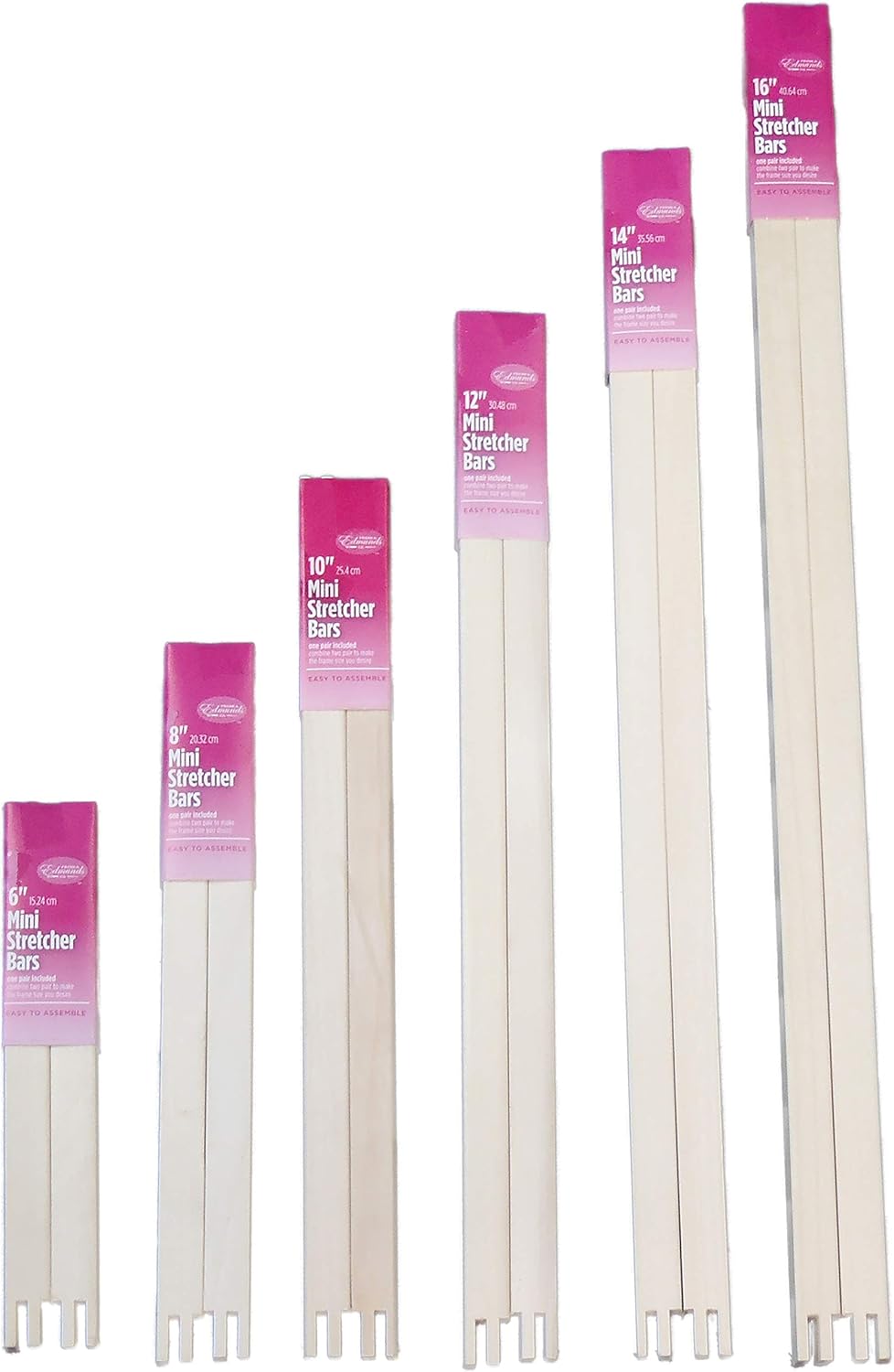 Frank A. Edmunds Mini Stretcher Bars — 5" to 11" (Pack of 2) - Pisgah Needleworks