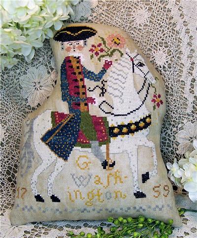 George Washington on Horseback Cross Stitch Pattern | Miss Prim Americana - Pisgah Needleworks