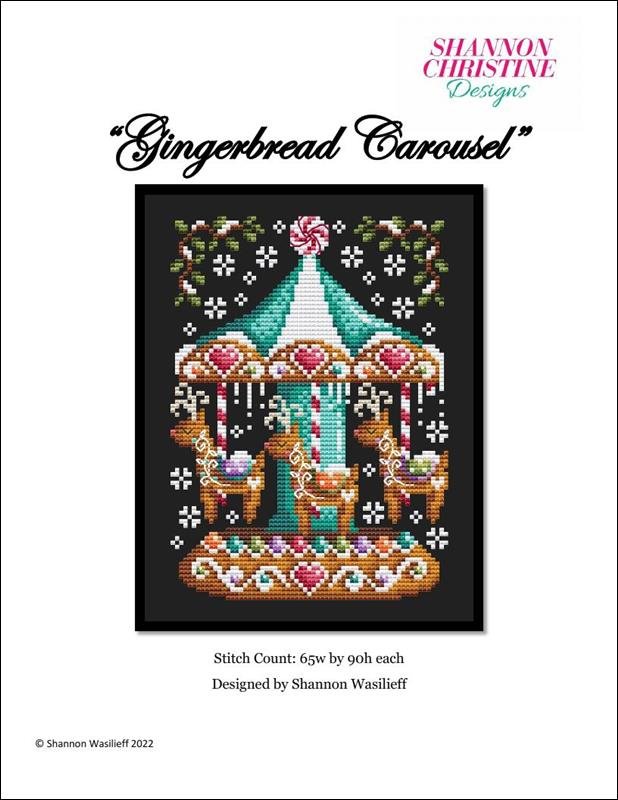 Gingerbread Carousel Cross Stitch Pattern | Shannon Christine Designs - Pisgah Needleworks