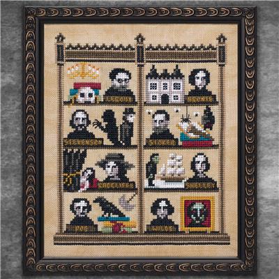 Gothic Authors Cross Stitch Pattern | Lola Crow Literary Sampler - Pisgah Needleworks