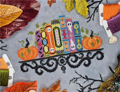 Halloween Pumpkin Tales Cross Stitch Pattern – Haunted Frames by Amanda Elliott - Pisgah Needleworks