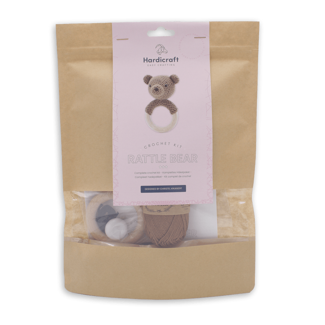Hardicraft DIY Crochet Kit – Rattle Bear - Pisgah Needleworks