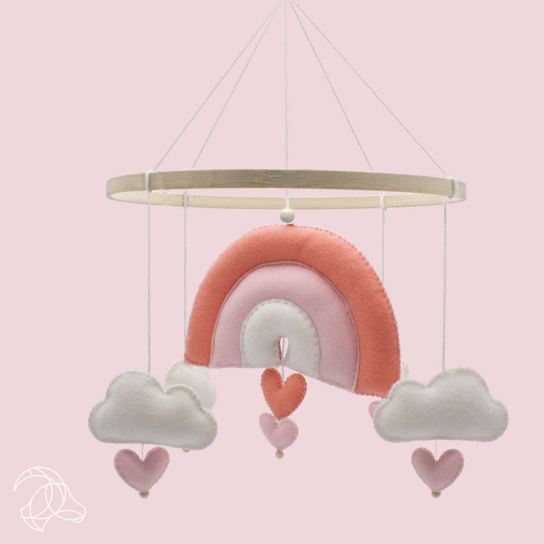Hardicraft DIY Felt Kit – Rainbow Mobile (Pink) - Pisgah Needleworks