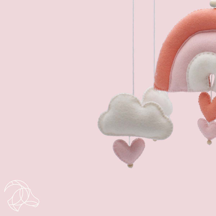 Hardicraft DIY Felt Kit – Rainbow Mobile (Pink) - Pisgah Needleworks