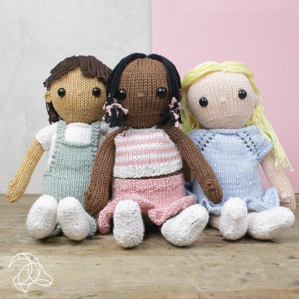 Hardicraft DIY Knitting Kit – Girl June (Multicultural Doll) - Pisgah Needleworks