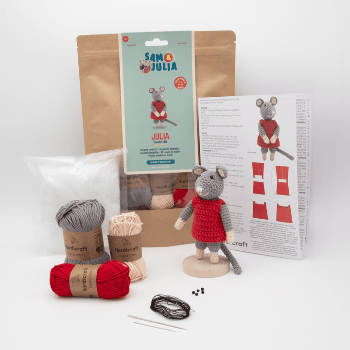 Hardicraft Julia Mouse DIY Crochet Kit - Pisgah Needleworks