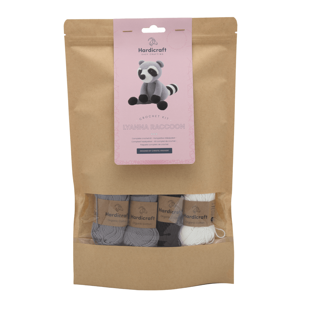 Hardicraft Lyanna Raccoon DIY Crochet Kit - Pisgah Needleworks