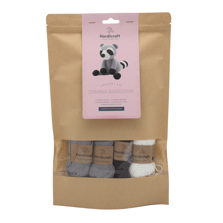 Hardicraft Lyanna Raccoon DIY Crochet Kit - Pisgah Needleworks