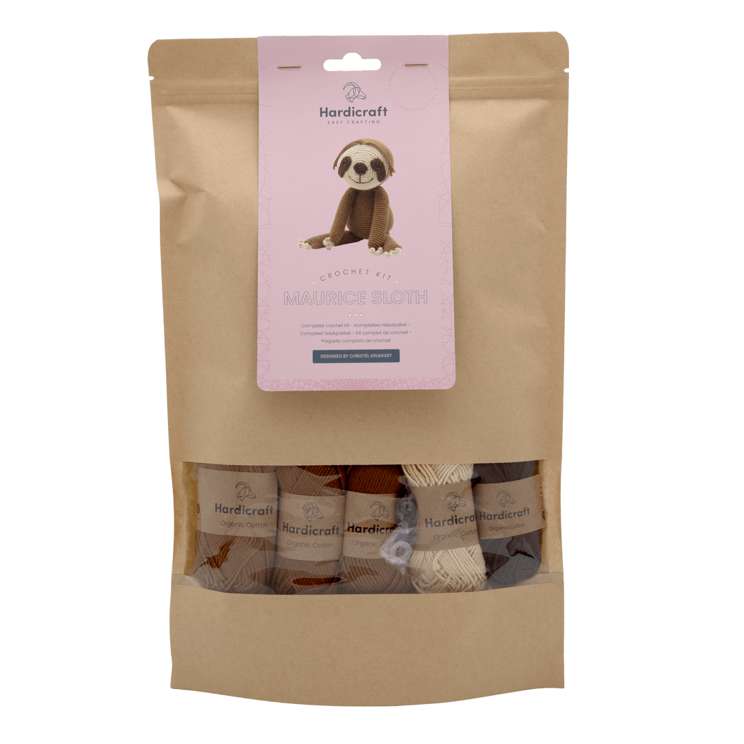 Hardicraft Maurice Sloth DIY Crochet Kit - Pisgah Needleworks