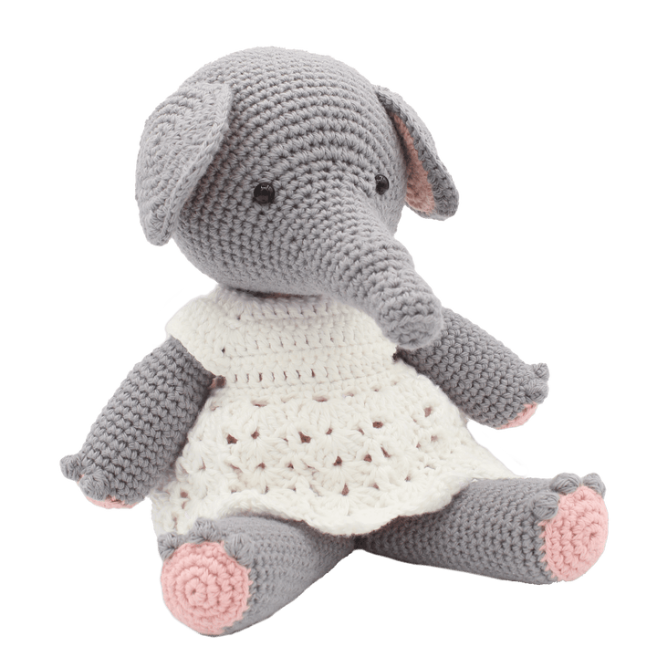 Hardicraft Olga Elephant DIY Crochet Kit - Pisgah Needleworks