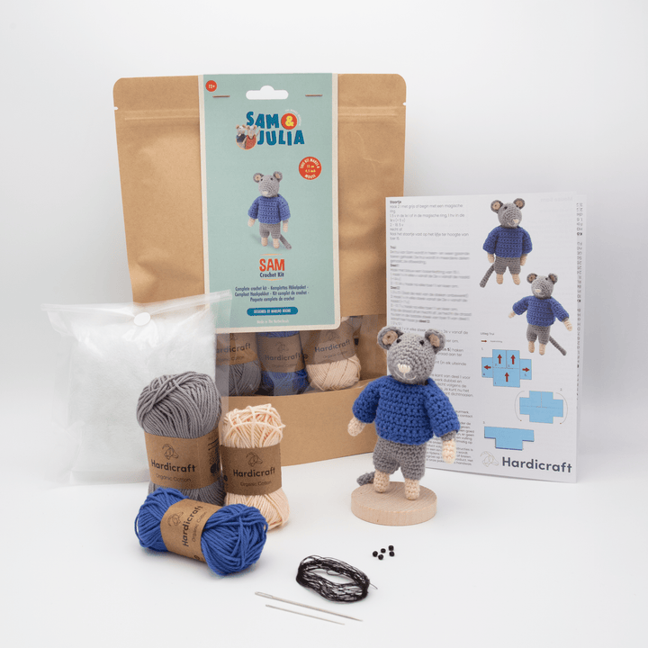 Hardicraft Sam Mouse DIY Crochet Kit - Pisgah Needleworks