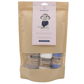 Hardicraft USA - DIY Crochet Kit - Bryan Monkey - Pisgah Needleworks