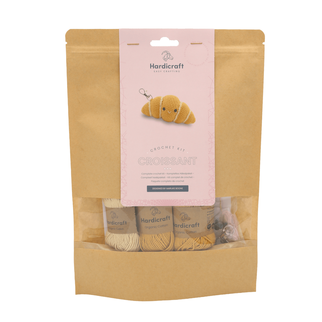 Hardicraft USA - DIY Crochet Kit - Croissant Bag Charm - Pisgah Needleworks
