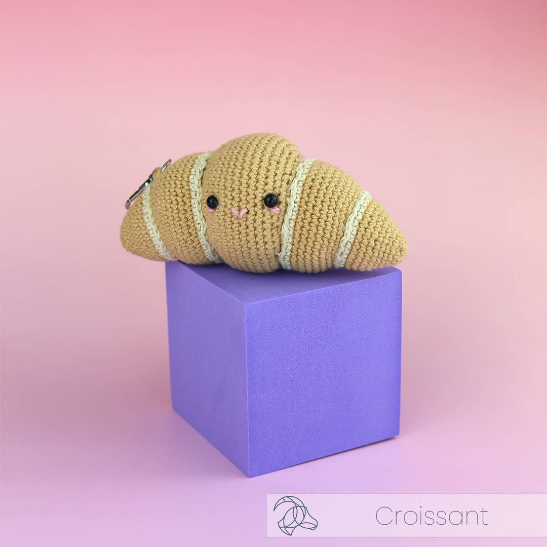 Hardicraft USA - DIY Crochet Kit - Croissant Bag Charm - Pisgah Needleworks