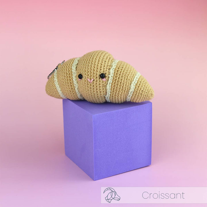 Hardicraft USA - DIY Crochet Kit - Croissant Bag Charm - Pisgah Needleworks