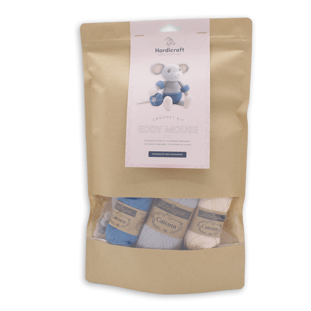 Hardicraft USA - DIY Crochet Kit - Eddy Mouse - Pisgah Needleworks