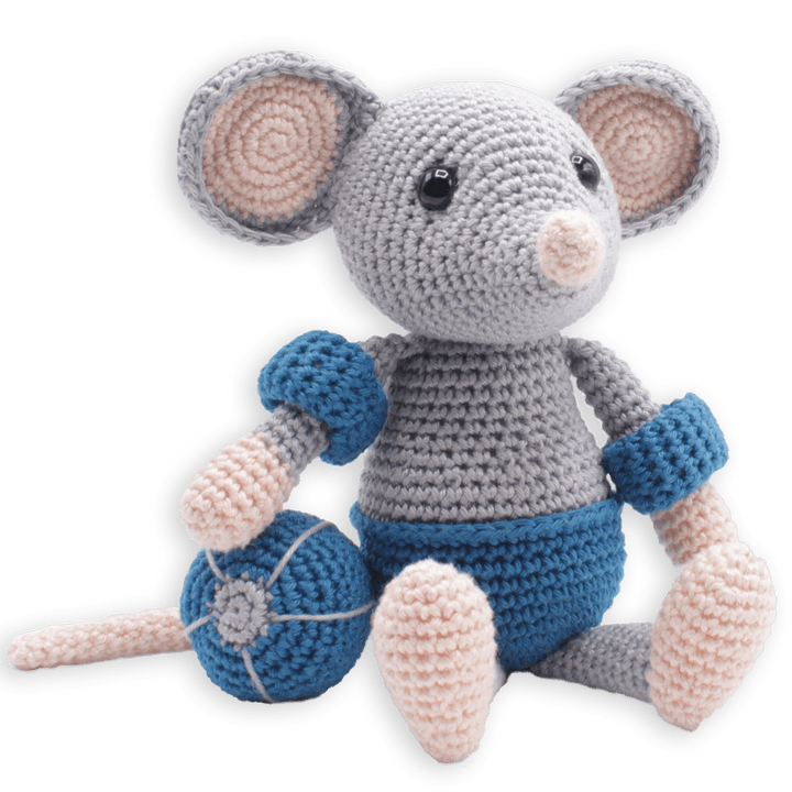 Hardicraft USA - DIY Crochet Kit - Eddy Mouse - Pisgah Needleworks