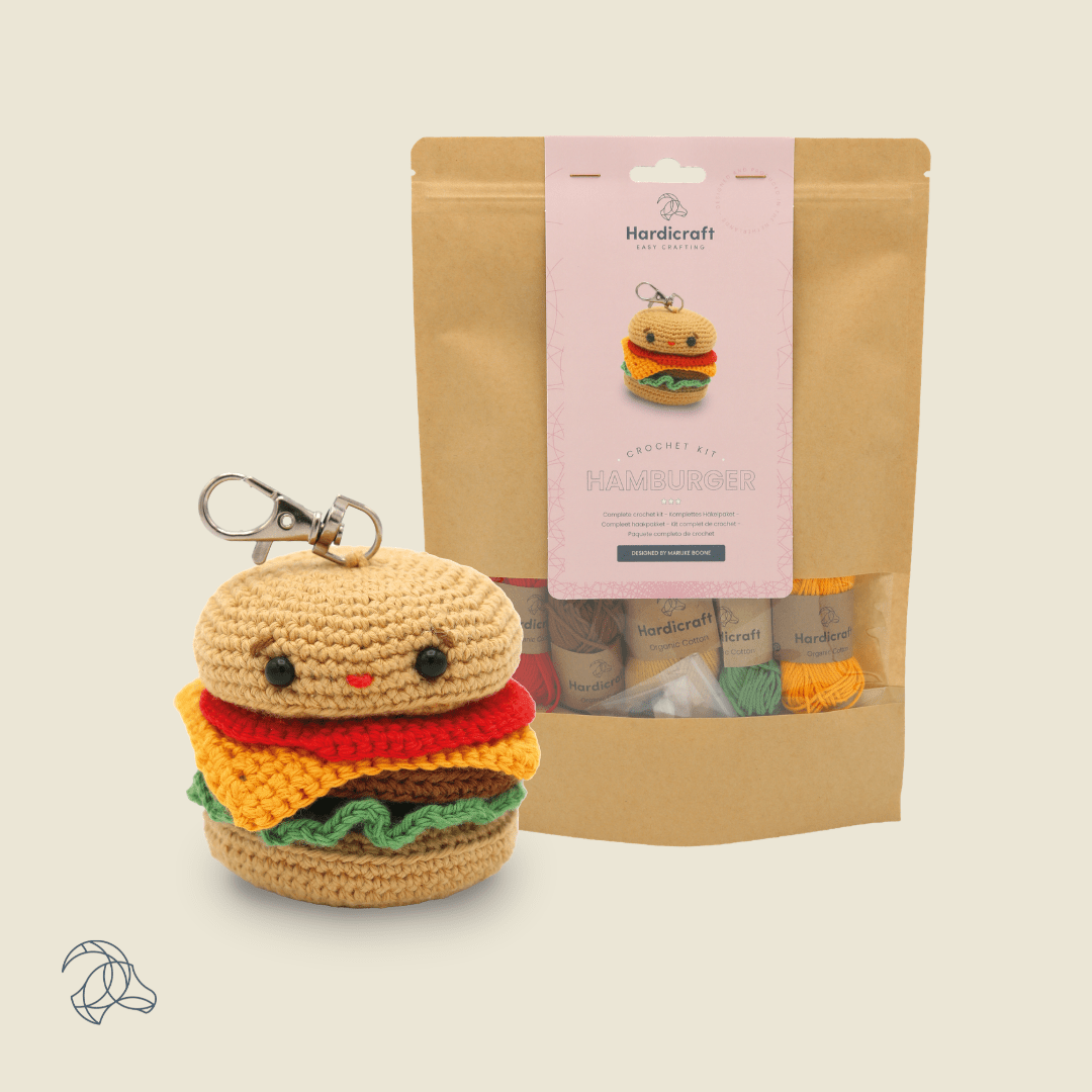 Hardicraft USA - DIY Crochet Kit - Hamburger Bag Charm - Pisgah Needleworks