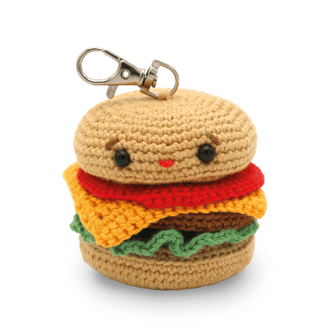 Hardicraft USA - DIY Crochet Kit - Hamburger Bag Charm - Pisgah Needleworks