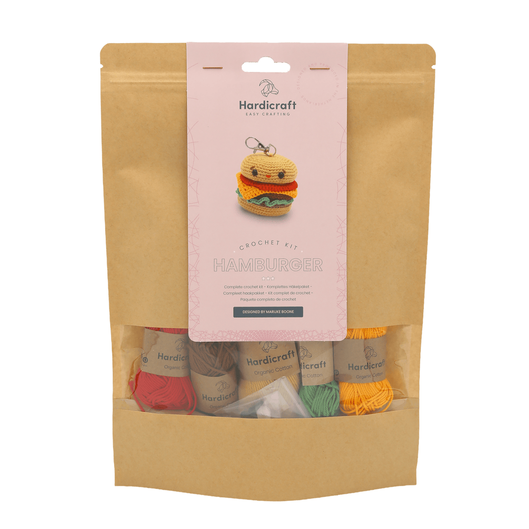 Hardicraft USA - DIY Crochet Kit - Hamburger Bag Charm - Pisgah Needleworks