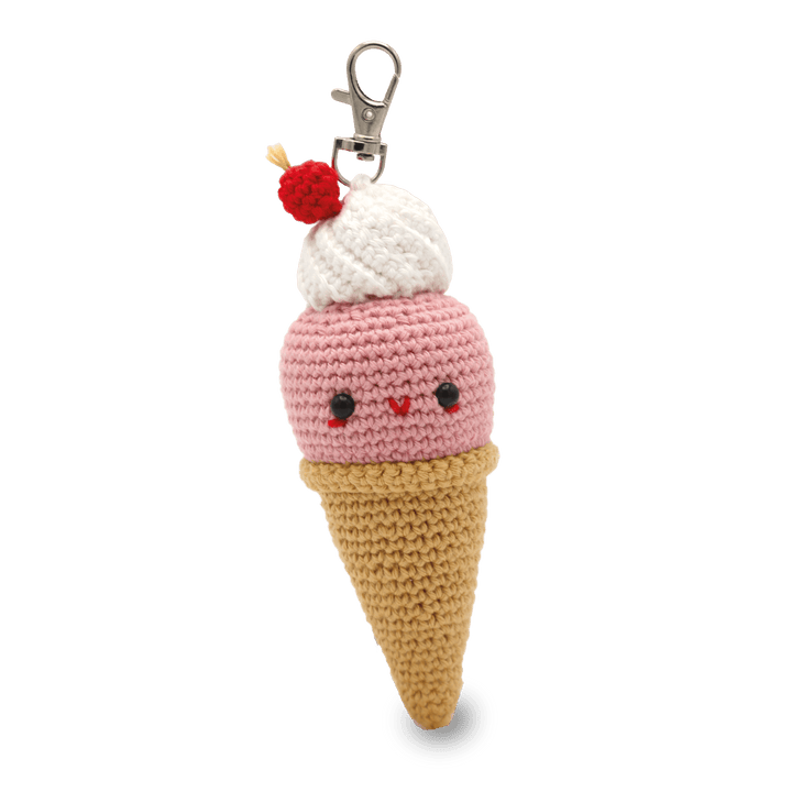 Hardicraft USA - DIY Crochet Kit - Ice Cream Bag Charm - Pisgah Needleworks