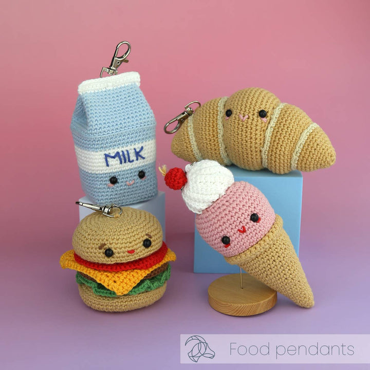 Hardicraft USA - DIY Crochet Kit - Ice Cream Bag Charm - Pisgah Needleworks